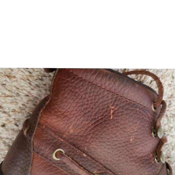 Justin Boots Womens Brown 4 Chukka Ankle Lace-Up Leather Riding Ranch Cowgirl - Picture 9 of 13